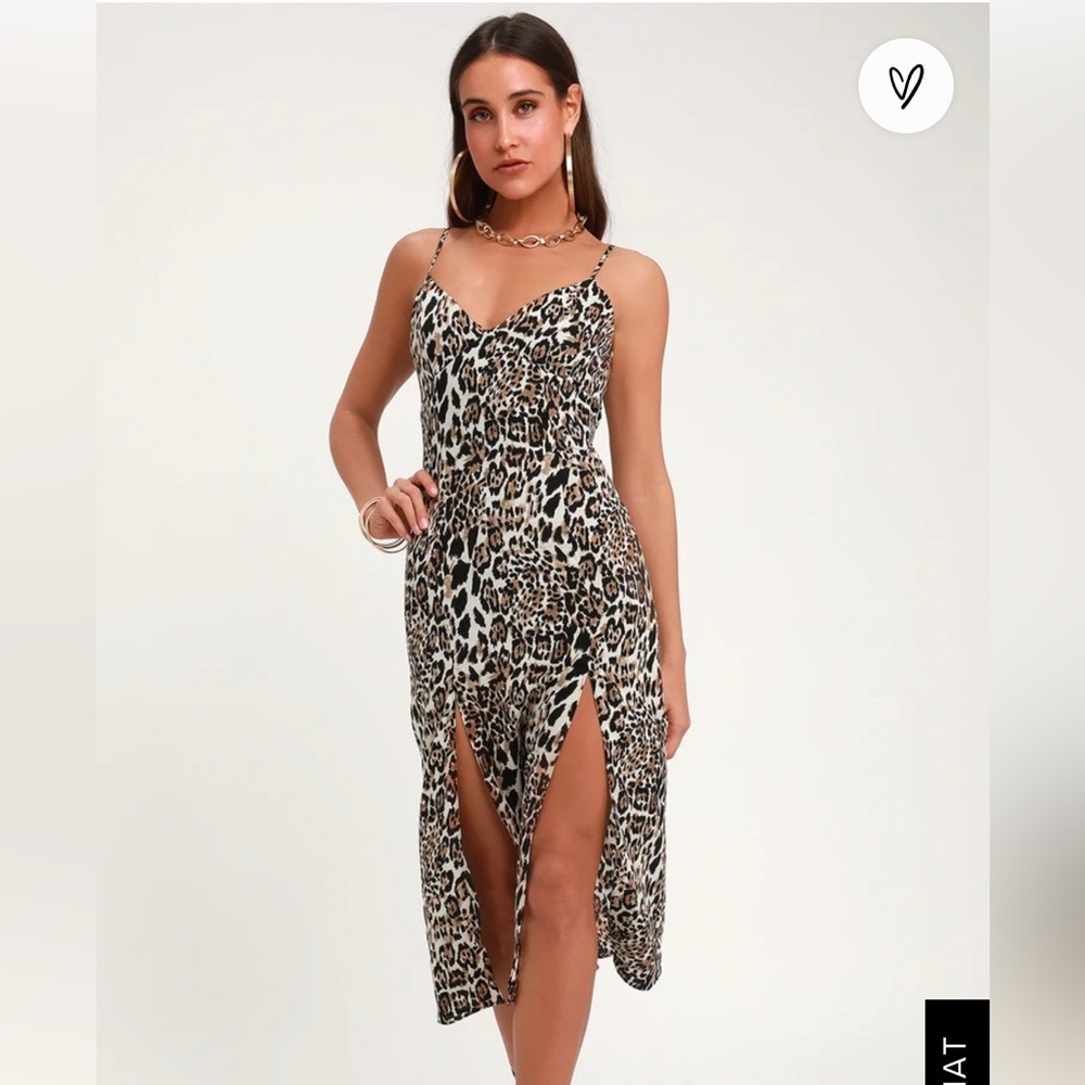 Amur Leopard Print Sleeveless Midi Dress sold out